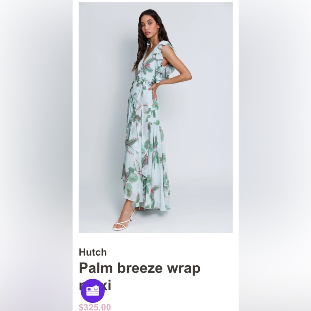 Hutch Palm Breeze Wrap Maxi Dress